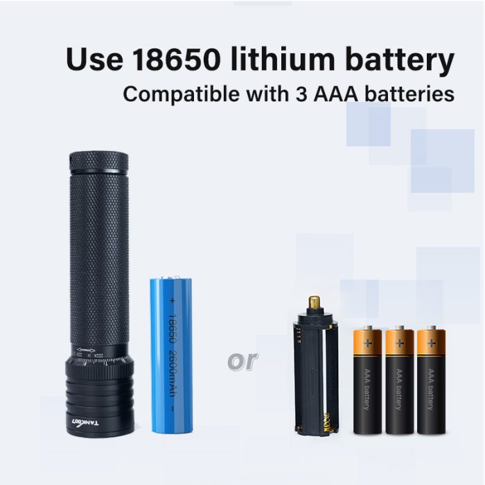 TANK007 dual light source zoom dimmable flashlight light led white light-green light flashlight TK737 - Image 7