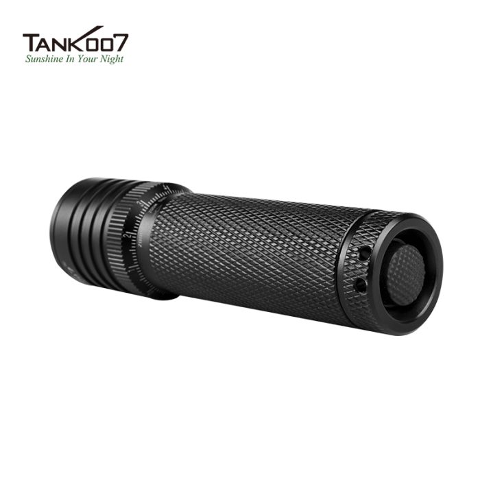 TANK007 dual light source zoom dimmable flashlight light led white light-green light flashlight TK737 - Image 10