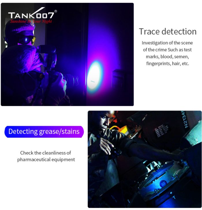 UV-TK737 395nm-3W Zoomable UV Flashlight (UV737) for UV Curing Geocaching Amber Searching Scorpion Hunting Pet Urine Stains Finding - Image 8