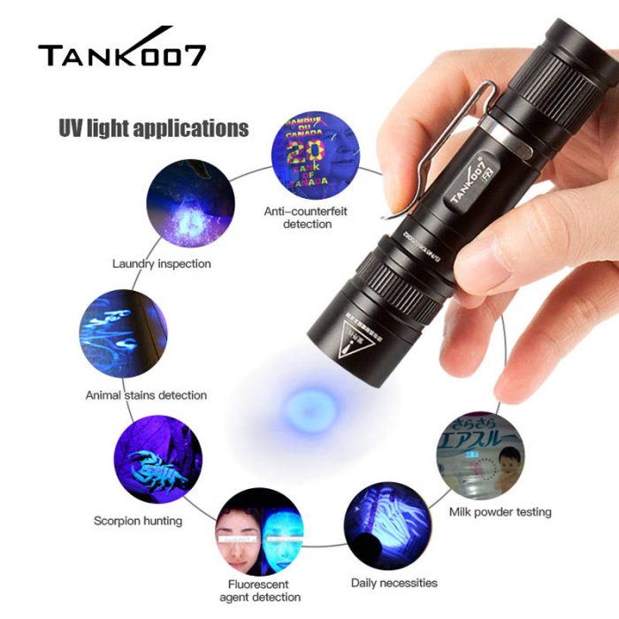 F2 Portable zoomable dual LEDs light 365nm UV Torch and 160lumens white light for sale - Image 7