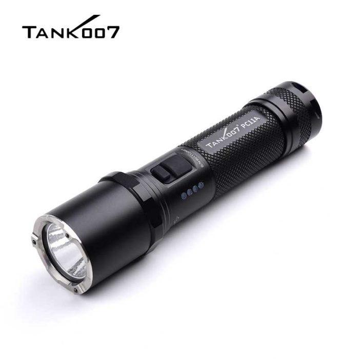 PC11A Police USB rechargeable led flashlight with head dual switches---Standard type