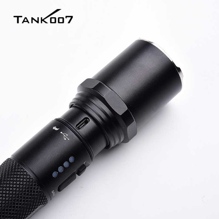 PC11A Police USB rechargeable led flashlight with head dual switches---Standard type - Image 4