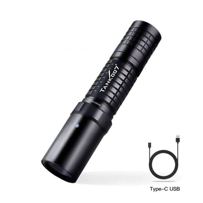 Tank007 UV-L03C NDT Forensic 365NM Rechargeable LED UV Light Flashlight Ultraviolet Blacklight Torch