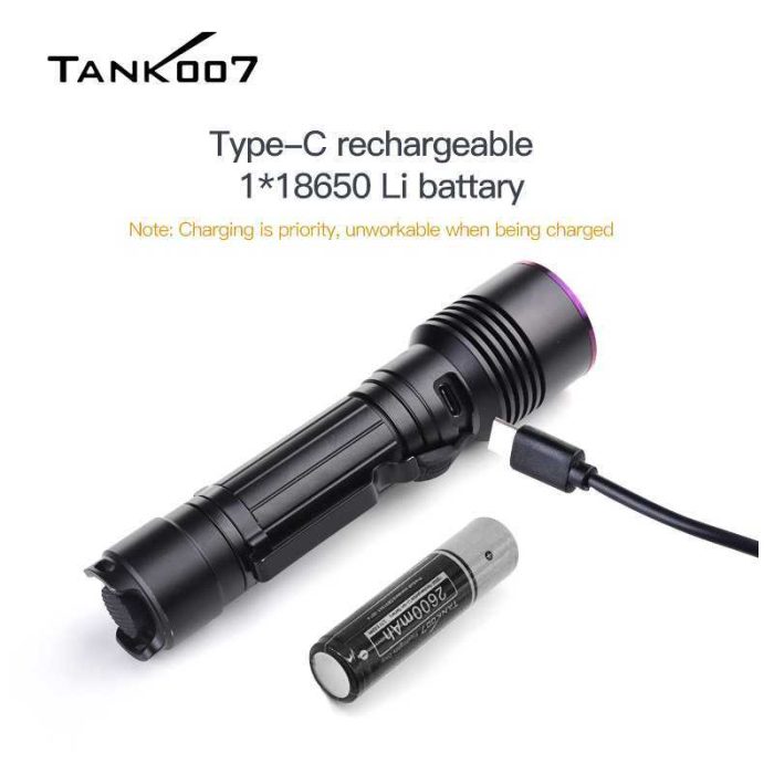 UV122 NDT forensic dual LED UV Torch blacklight flashlight rechargeable 365nm flashlight - Image 3