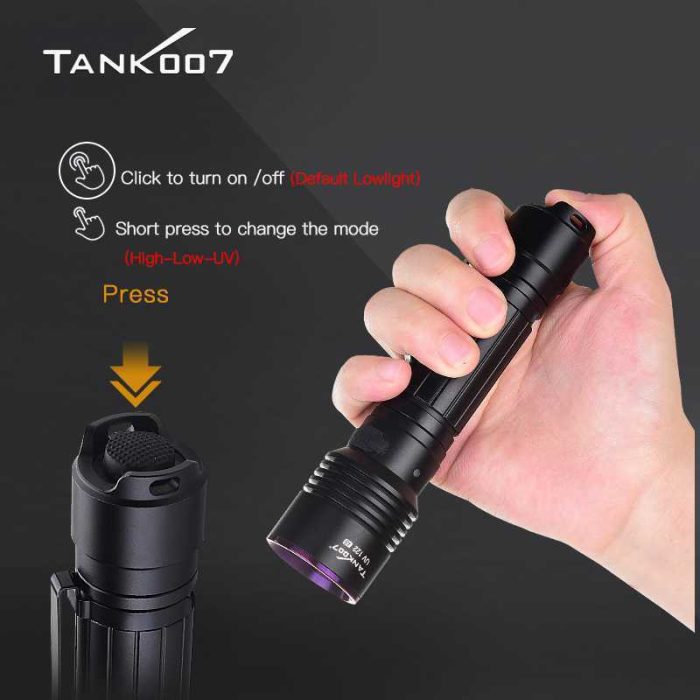 UV122 NDT forensic dual LED UV Torch blacklight flashlight rechargeable 365nm flashlight - Image 5