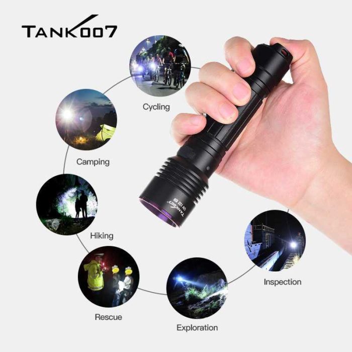 UV122 NDT forensic dual LED UV Torch blacklight flashlight rechargeable 365nm flashlight - Image 6
