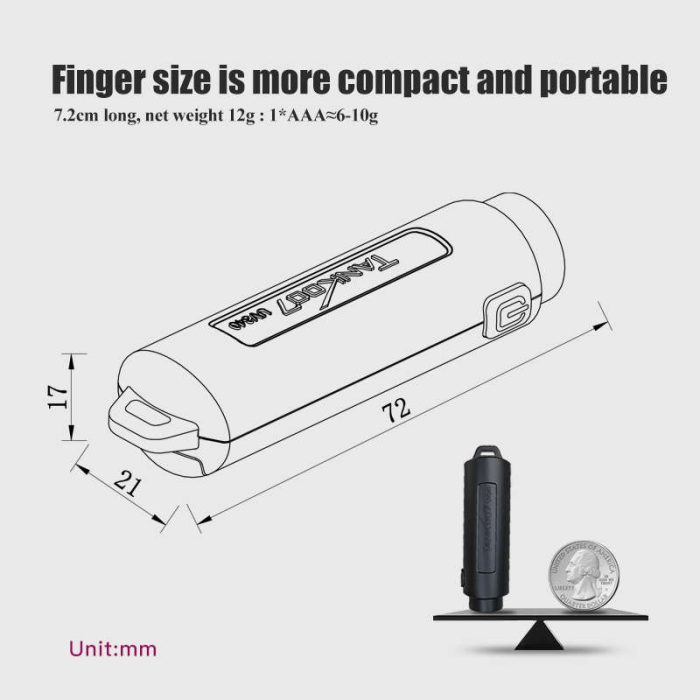Tank007 UV340 Mini UV Flashlight Black Light Antigen Reagent Testing Lamp Fluorescence Immunochromatography Detection Blacklight Lamp Small UV LED Ultraviolet Light - Image 5