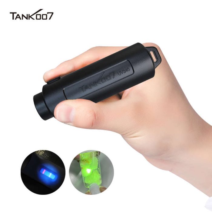Tank007 UV340 Mini UV Flashlight Black Light Antigen Reagent Testing Lamp Fluorescence Immunochromatography Detection Blacklight Lamp Small UV LED Ultraviolet Light