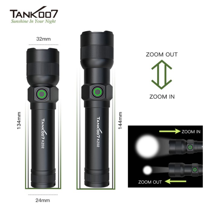 Outdoor zoomable flashlight KZ02 bright powerful tactical torch - Image 3