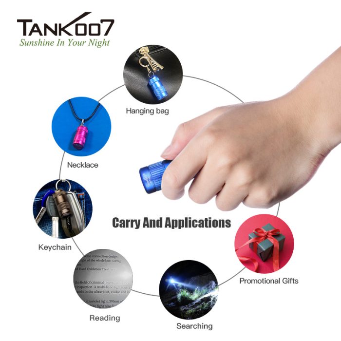 TANK007 E15 Mini Keychain Light Ultra Small Portable Flashlight - Image 3