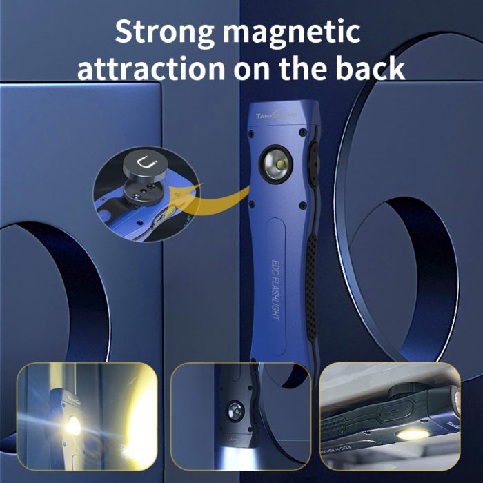 TANK007 Slim Strong Light Flashlight WF02 Blue Rechargeable Pocket Flashlight - Image 4