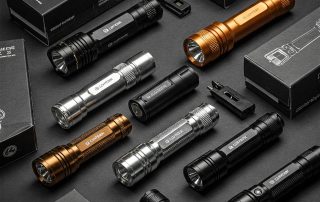 Bulk personalized LED flashlights in gift boxes