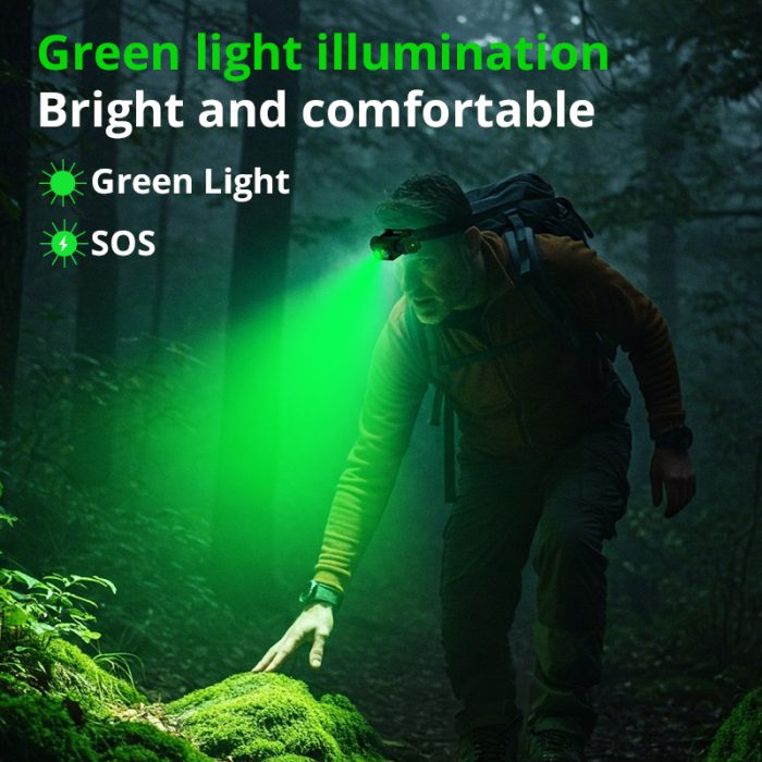 H21 uniform green light double lamp headlight high power outdoor mountaineering - Image 6